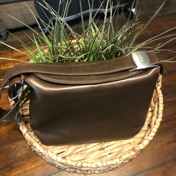 Salvatore Ferragamo Vintage brown Leather Vara shoulder bag. - Picture 4 of 6
